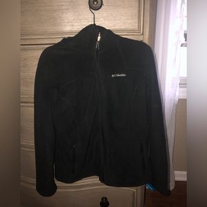 Columbia full zip fleece hoodie. Black, size medium.